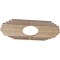 Ekena Millwork Chrysler Wood Fretwork Pierced Ceiling Medallion, Red Oak, 24"W x 12"H x 6 1/4"ID x 1/4"T CMWP24X12X0250CSRO - alternate 3